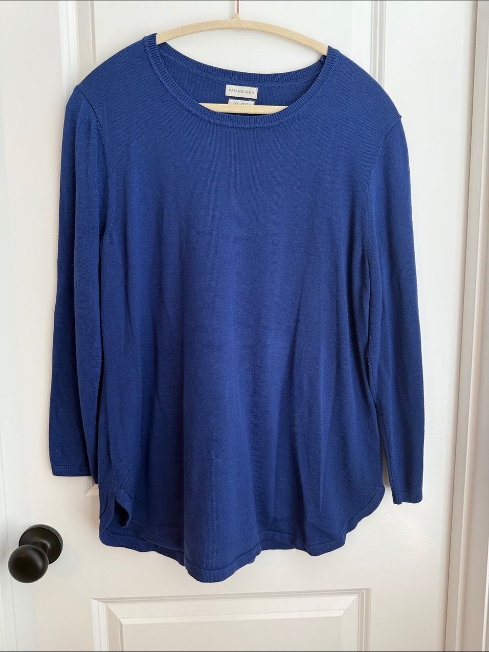 Van Heusen Royal Blue Long-Sleeve Crewneck Top